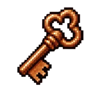 Actual SpriteArk export: Bronze key
